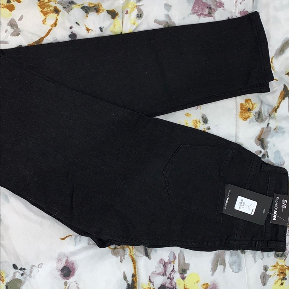 Black High Rise Ripped Skinny Jeans